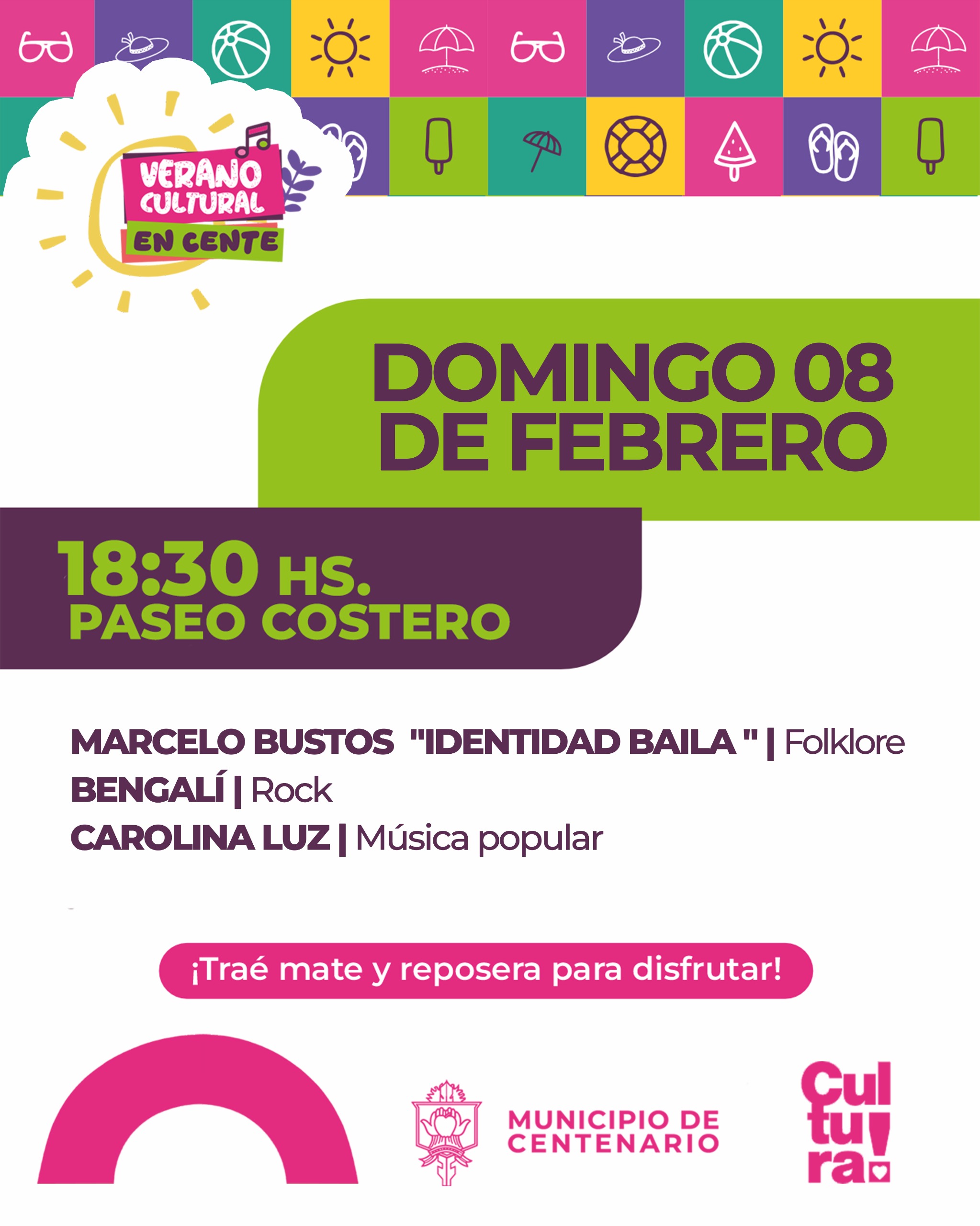 Imagen de NUEVA JORNADA DEL “VERANO CULTURAL EN CENTE” EN EL PASEO COSTERO