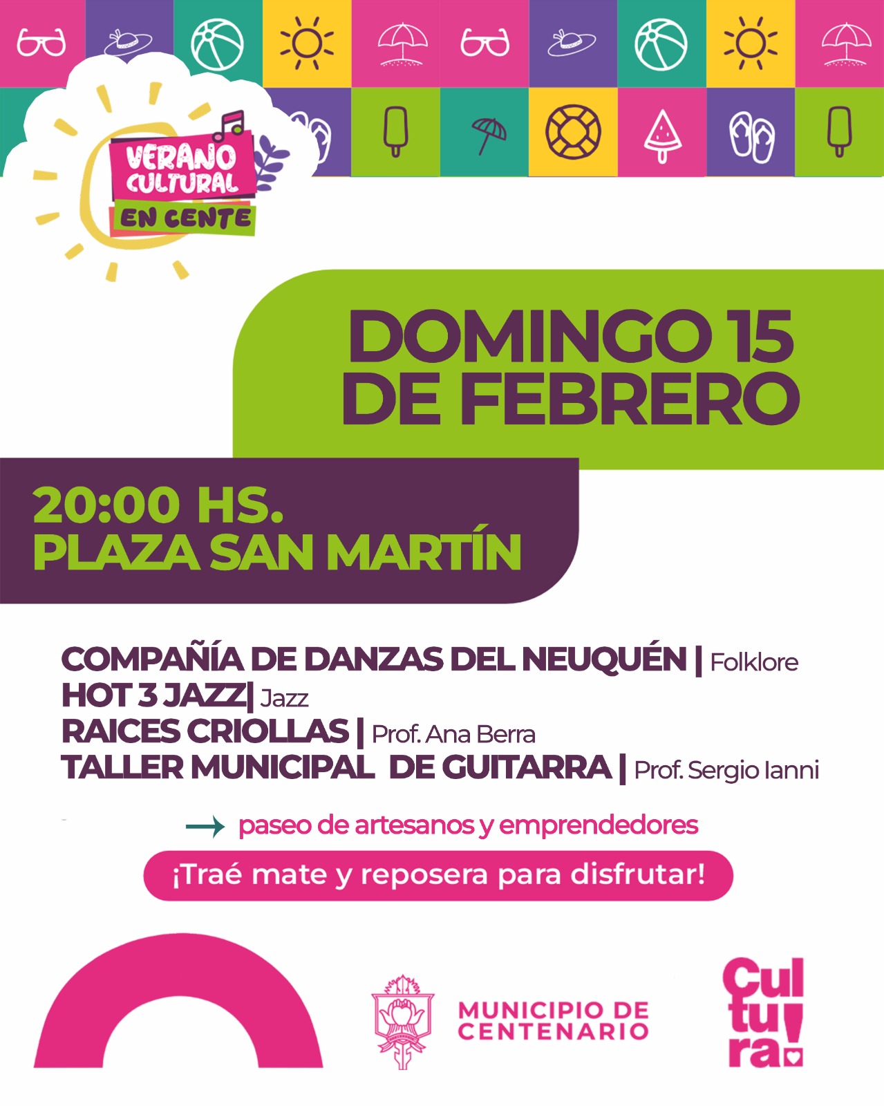 Imagen de “VERANO EN CENTE”: ESTE DOMINGO SE REALIZARÁ LA 5ª JORNADA EN PLAZA SAN MARTÍN