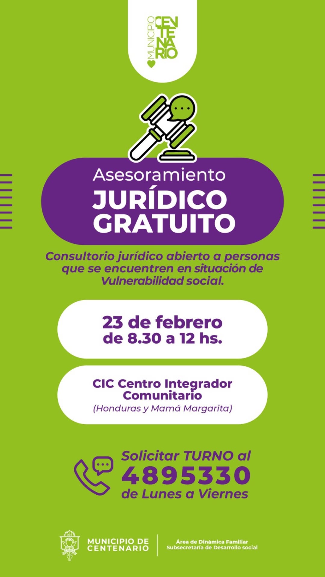 Imagen de CONSULTORIO JURÍDICO GRATUITO EN EL CIC