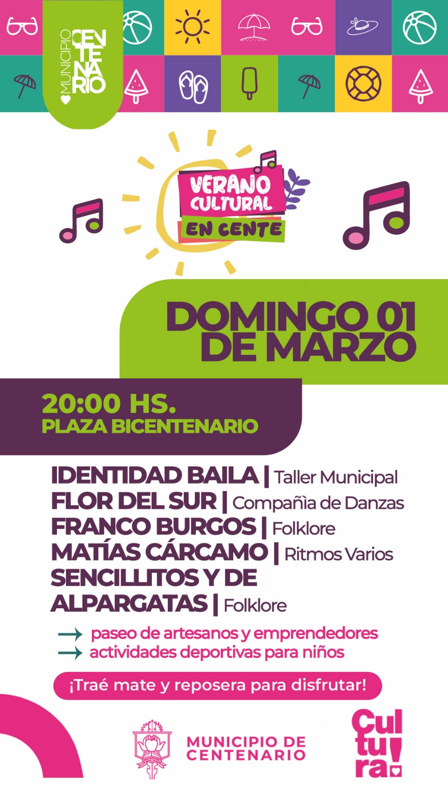 Imagen de EL VERANO CULTURAL CERRARÁ EL DOMINGO EN LA PLAZA DEL BICENTENARIO