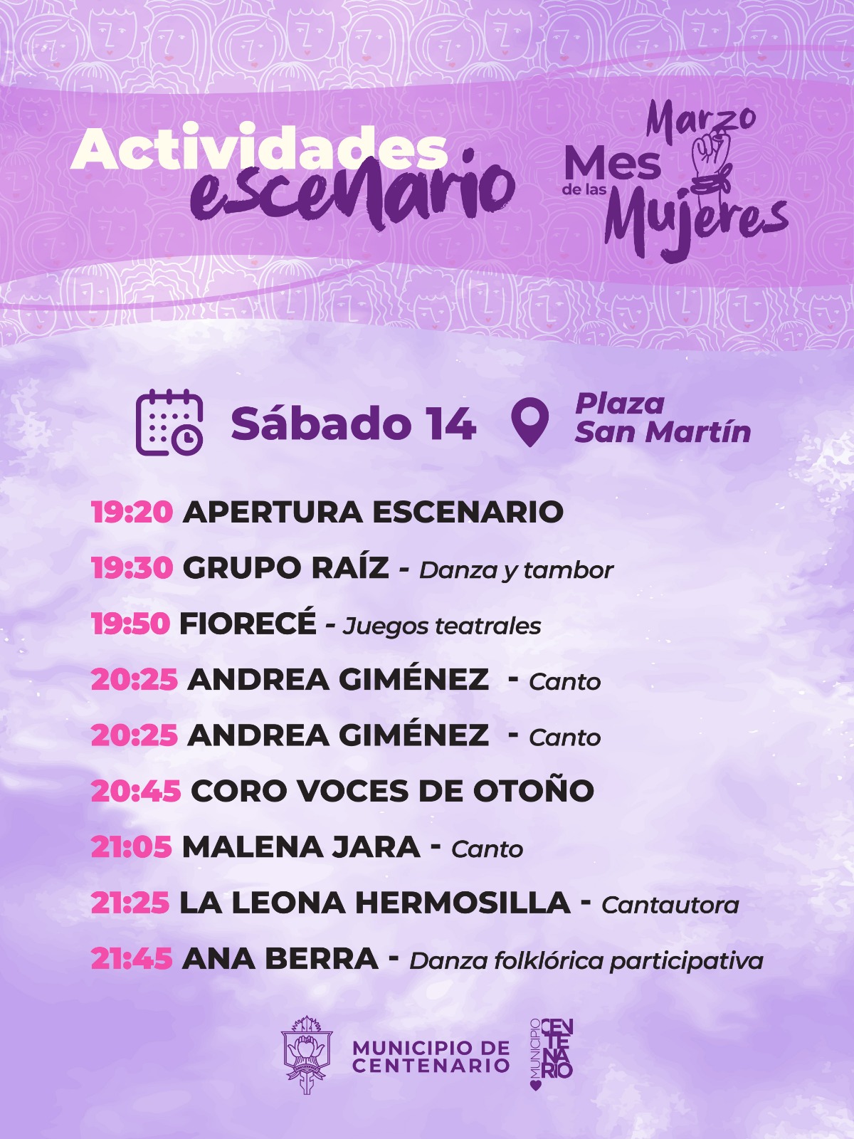 Imagen de ARTISTAS CONFIRMADAS PARA EL SÁBADO POR EL MES DE LAS MUJERES