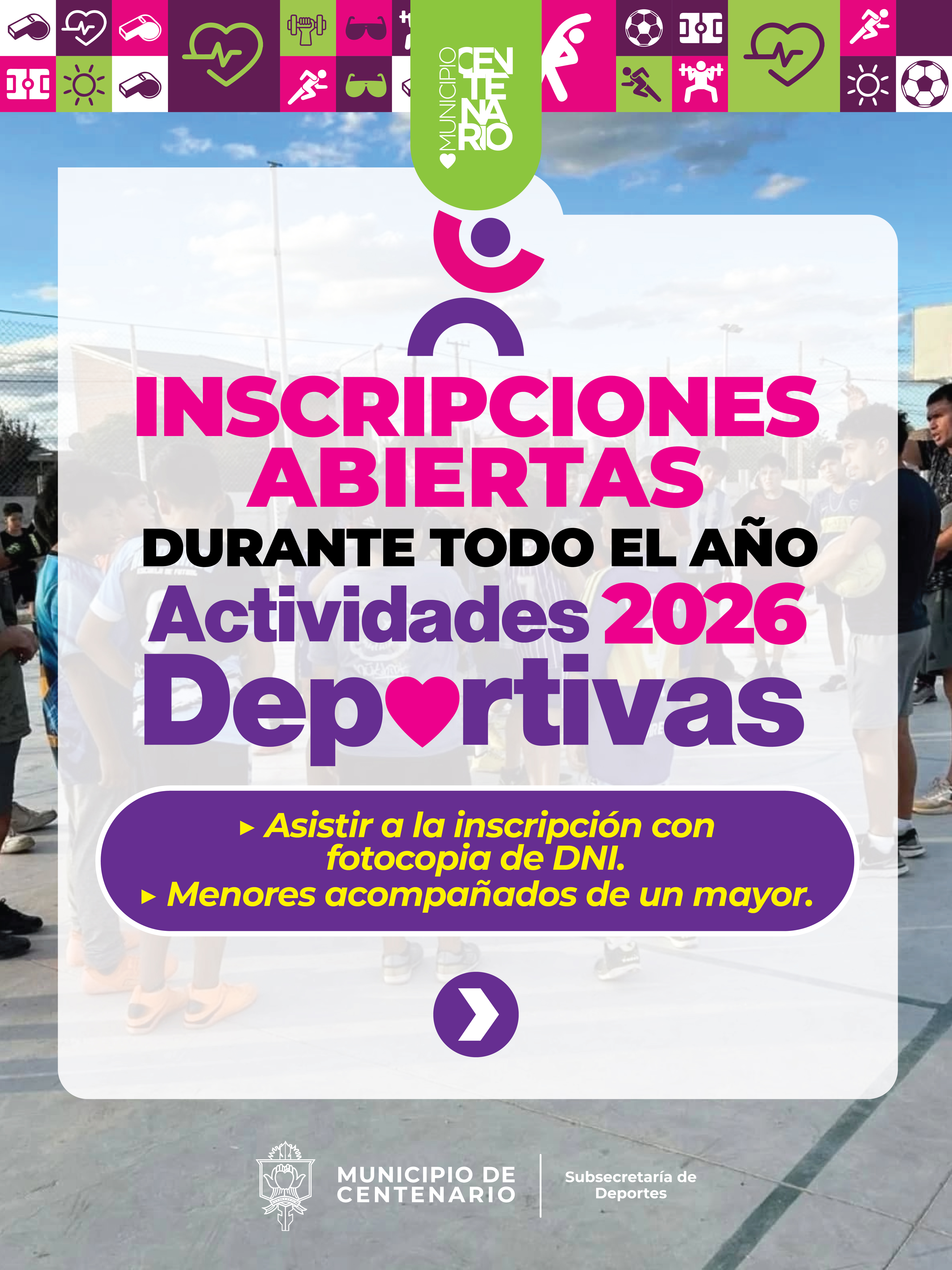 Imagen de PERMANECEN ABIERTAS LAS INSCRIPCIONES PARA LAS LIGAS DEPORTIVAS DE CENTENARIO 