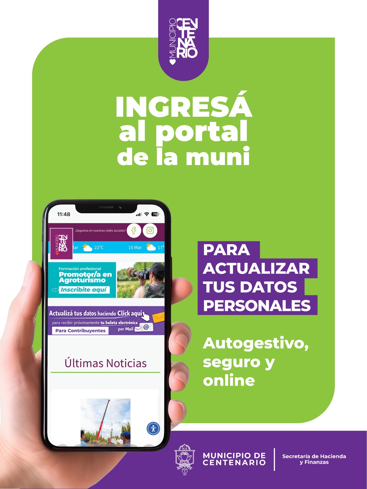 Imagen de ESTÁ EN PROCESO LA ACTUALIZACIÓN DE DATOS DE CONTRIBUYENTES PARA RECIBIR NOTIFICACIONES ELECTRÓNICAS