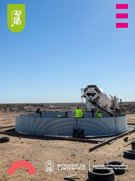 Imagen de HOY SE TIRÓ EL HORMIGÓN EN LA CONSTRUCCIÓN DEL TANQUE AUSTRALIANO EN EL CENTRO LAS JARILLAS