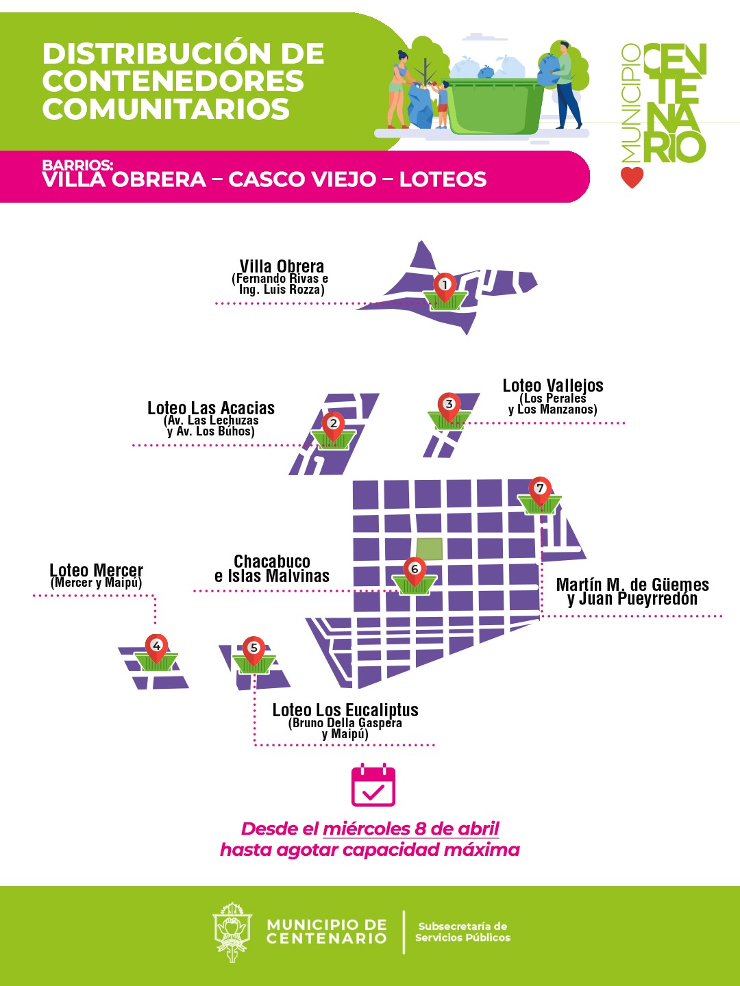 Imagen de CONTENEDORES COMUNITARIOS: ESTA SEMANA ESTARÁN EN VILLA OBRERA, CASCO VIEJO Y SECTORES DE LOTEOS