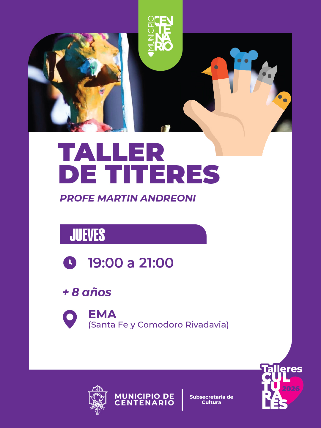 Imagen de SE PUSIERON EN MARCHA LAS ACTIVIDADES DE LOS TALLERES CULTURALES EN EL ESPACIO EMA