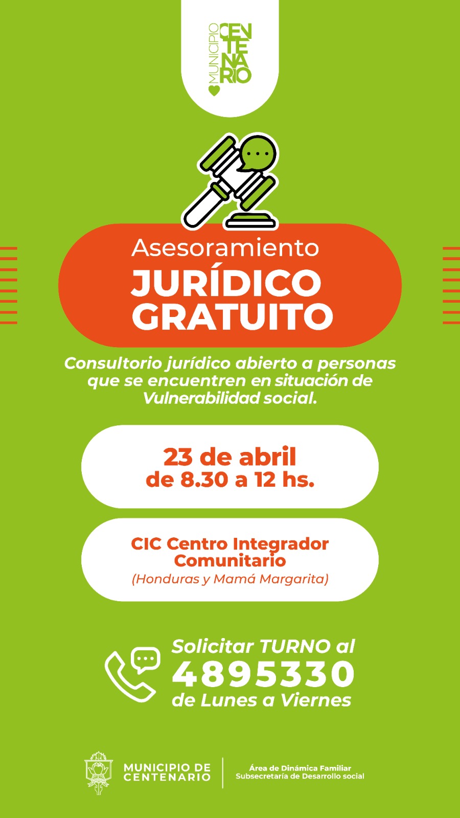 Imagen de ASESORAMIENTO JURÍDICO GRATUITO EN EL CIC Y AYUTUN
